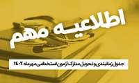 اطلاعیه مهم؛جدول زمانبندی و تحویل مدارک آزمون استخدامی مهرماه 1402