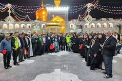 خدمت به زائرین امام رضا در شب تحویل سال