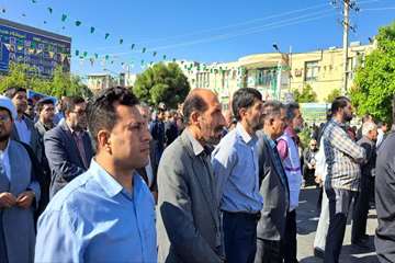 اجتماع دانشگاهیان دانشگاه علوم پزشکی جهرم در حمایت از مردم غزه