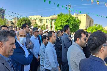 اجتماع دانشگاهیان دانشگاه علوم پزشکی جهرم در حمایت از مردم غزه