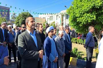 اجتماع دانشگاهیان دانشگاه علوم پزشکی جهرم در حمایت از مردم غزه