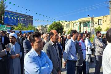 اجتماع دانشگاهیان دانشگاه علوم پزشکی جهرم در حمایت از مردم غزه