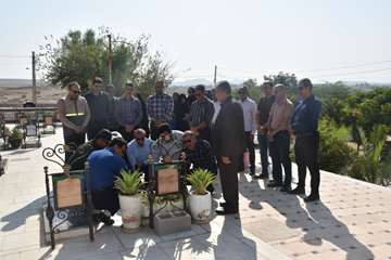 آیین گرامیداشت شهید مدافع سلامت جهرم در هفته دفاع مقدس