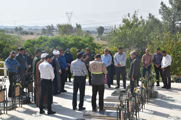 آیین گرامیداشت شهید مدافع سلامت جهرم در هفته دفاع مقدس