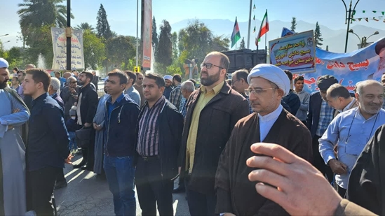 اجتماع دانشگاهیان دانشگاه علوم پزشکی جهرم در حمایت از مردم غزه 